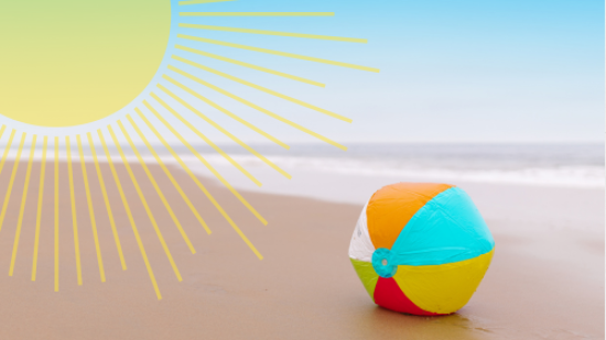 Wasserball am Strand